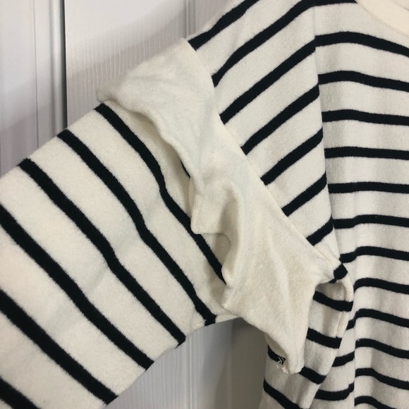 Zara Knit Loose Stripe Slouchy Shoulder Medium - Picture 6 of 10